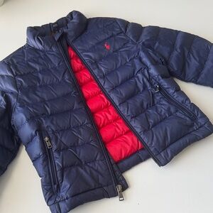 Polo by Ralph Lauren Kids Puffer Jacket in Navy and Red